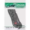 InLine kontaktligzdu bloks, 4-virzienu, 2x CEE7/3 + 2x Euro CEE 7/16, melns, 5m