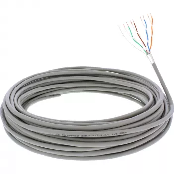 InLine telefona kabelis, 8 vadu, cietais uzstādīšanas, 4x2x0,6 mm, ekranēts, 25 m