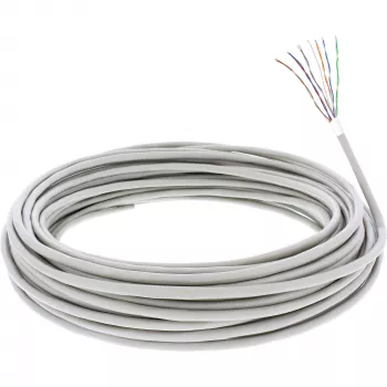 InLine telefona kabelis, 12 vadu masīva instalācija, 6x2x0,6mm, ekranēts, 100m