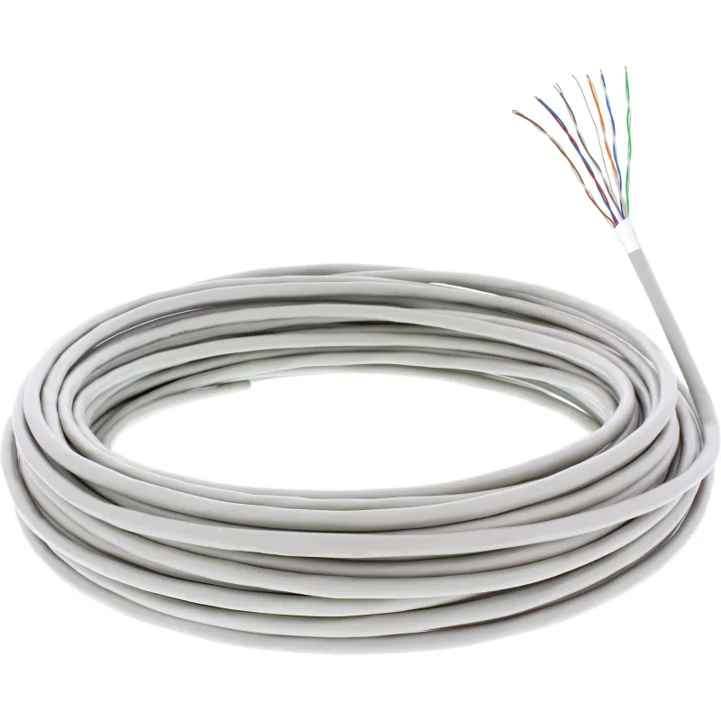 InLine telefona kabelis, 12 vadu masīva instalācija, 6x2x0,6mm, ekranēts, 100m