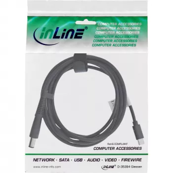 InLine USB-C uz HP piezīmjdatoru (apaļš/liels) uzlādes kabelis, 2 m