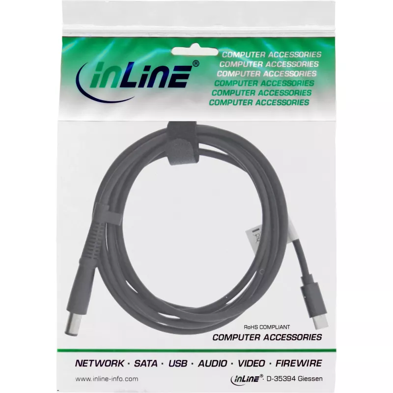 InLine USB-C uz HP piezīmjdatoru (apaļš/liels) uzlādes kabelis, 2 m