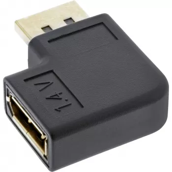 InLine DisplayPort Adaptor DisplayPort male female left leņķveida 17199L