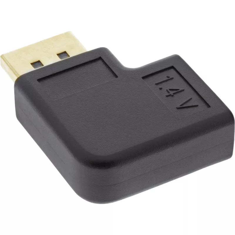 InLine DisplayPort adapteris, DisplayPort vīrišķais / sievišķais, leņķveida