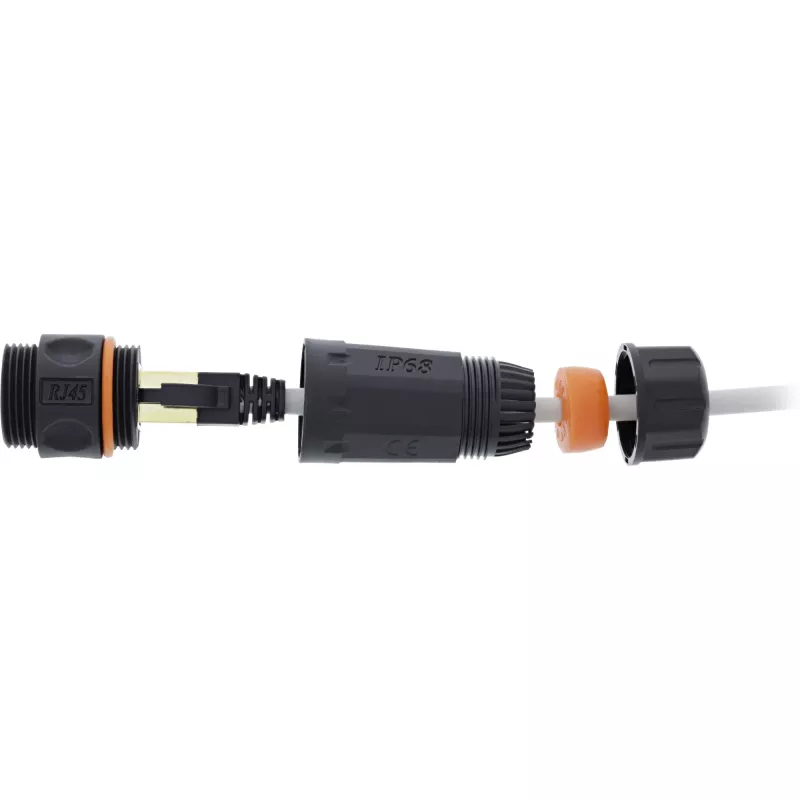 InLine Cat.6A savienotājs, ūdensnecaurlaidīgs IP68, 2x RJ45 F/F, 1:1