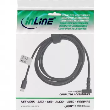 InLine USB-C uz HP piezīmjdatoru (apaļš/mazs) uzlādes kabelis, 2 m