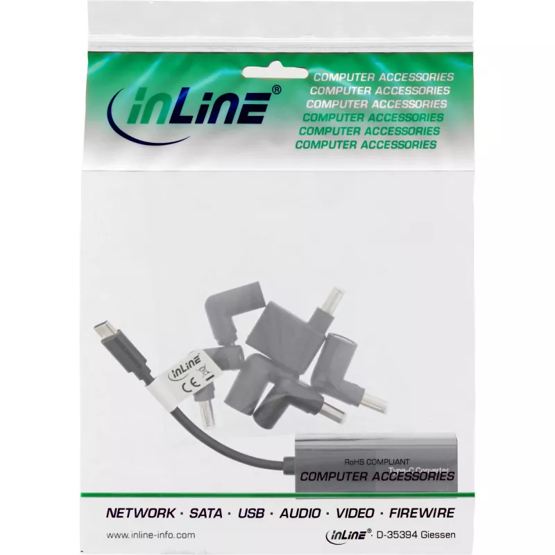 InLine klēpjdatora barošanas bloks 26679 USB-C 7-in-1 uzlādes komplekts