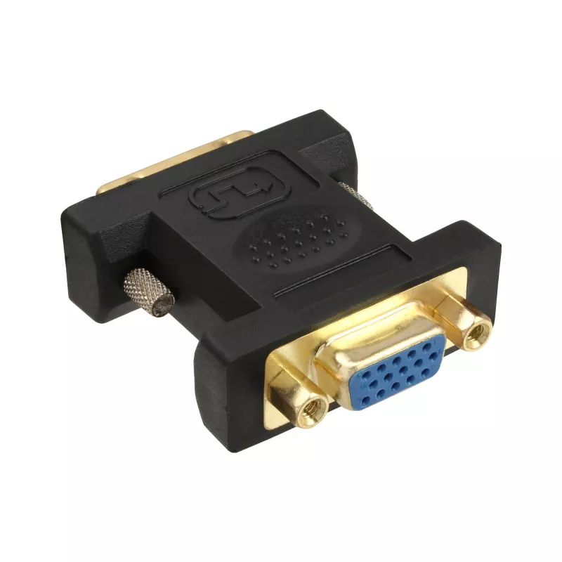 InLine DVI-A adapteris DVI 12+5 vīrišķais uz VGA 15HD sievišķo, apzeltīti kontakti
