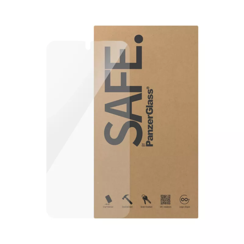 Rūdītā stikla ekrāna aizsargs PanzerGlass SAFE Samsung Galaxy A55 5G — īpaši plata piegulšanās, izturīgs pret skrāpējumiem un triecieniem, 50 gab.