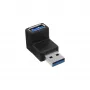 USB 3.0 adapteris Type A spraudnis / A ligzda leņķveida 90° InLine 35300R