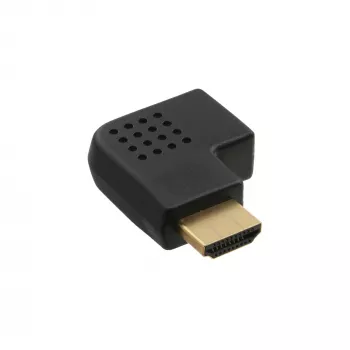 InLine HDMI adapters vīrišķais sievišķais sāniski leņķveida pa labi zeltīti kontakti 17600T