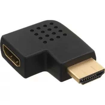 InLine HDMI adapteris, vīrišķais- sievišķais, sānu leņķis pa kreisi, apzeltīts, 17600S