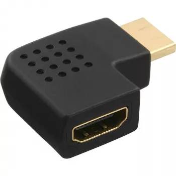 InLine HDMI adapteris, vīrišķais- sievišķais, sānu leņķis pa kreisi, apzeltīts, 17600S