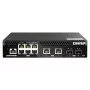 QNAP QSW-M2106R-2S2T tīkla komutators Pārvaldāms L2 10G Ethernet (100/1000/10000) 1U Melns