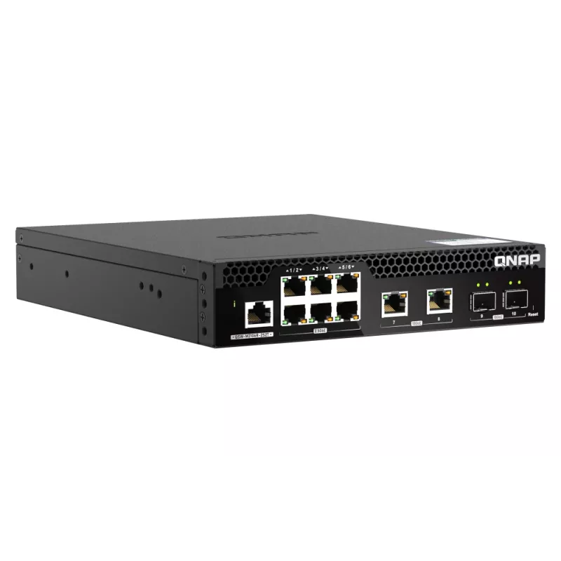 QNAP QSW-M2106R-2S2T tīkla komutators Pārvaldāms L2 10G Ethernet (100/1000/10000) 1U Melns
