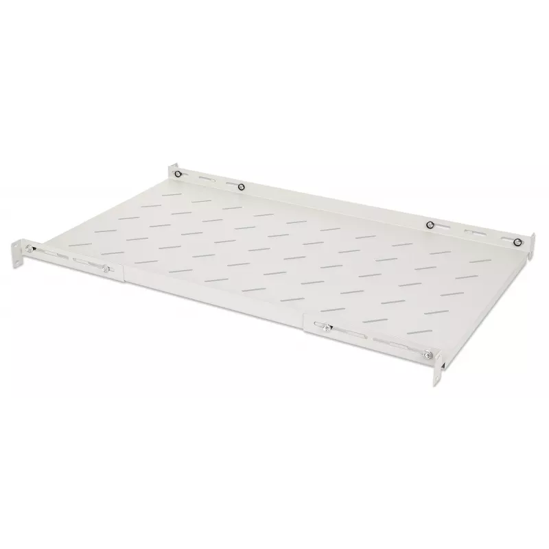Intellinet 19 collu fiksēts plaukts (regulējams), 1U, 750 mm plaukta dziļums, 750 līdz 950 mm regulējams sliežu dziļums, maks. 20 kg, pelēks, mūža garantija