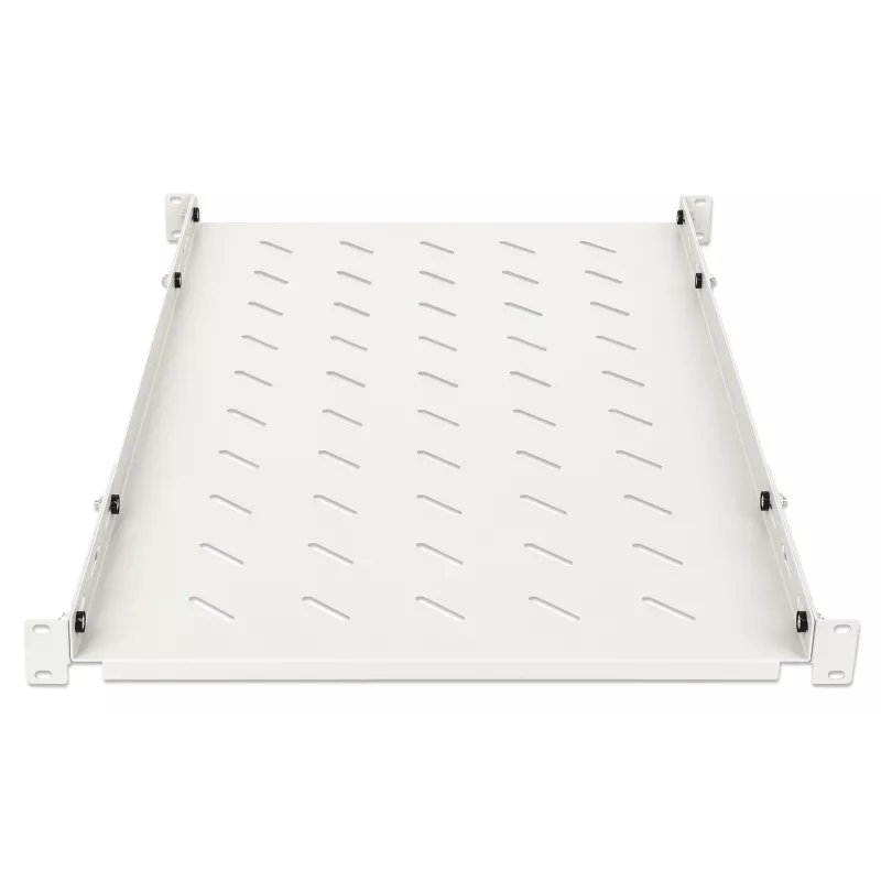 Intellinet 19 collu fiksēts plaukts (regulējams), 1U, 750 mm plaukta dziļums, 750 līdz 950 mm regulējams sliežu dziļums, maks. 20 kg, pelēks, mūža garantija