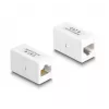 Tīkla kabelis DeLOCK Adapteris RJ45 ligzda uz RJ45 ligzdu Cat.6 UTP 1m Balts