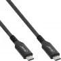 USB4 kabelis InLine 35906A 0,5 m, USB-C vīr./vīr., 8K60Hz, melns