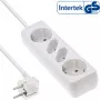 InLine kontaktligzdu bloks, 4-vietīgs, 2x CEE7/3 + 2x Euro CEE 7/16, balts, 3m
