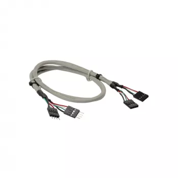 InLine USB 2.0 pagarinātājs iekšējais, 2x 4 Pin vīrišķais/sieviešu, 0.60m, beztaras