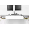 InLine zem galda kabeļu pārvaldības sistēma 23190W — tērauds, balta, 114×600×76 mm
