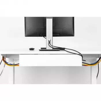 Kabeļu pārvaldības sistēma zem galda InLine 23190B, tērauds, melna, 114×600×76 mm
