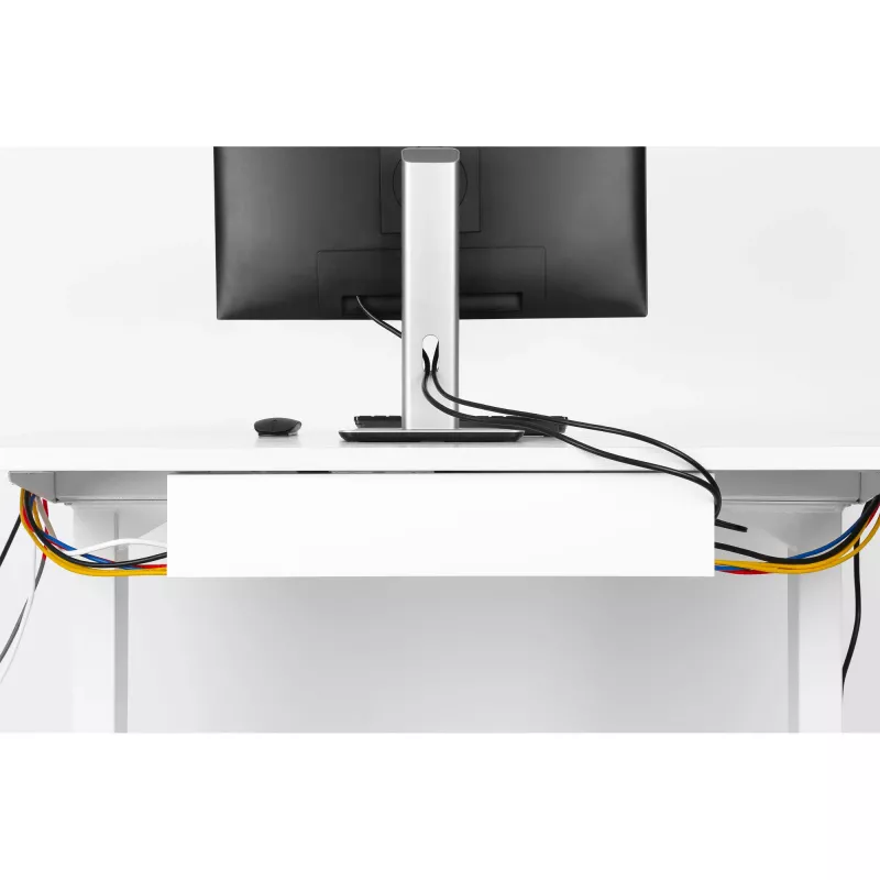 Kabeļu pārvaldības sistēma zem galda InLine 23190B, tērauds, melna, 114×600×76 mm