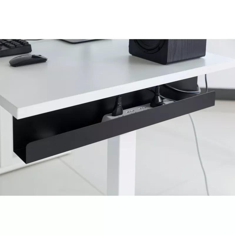 Kabeļu pārvaldības sistēma zem galda InLine 23190B, tērauds, melna, 114×600×76 mm