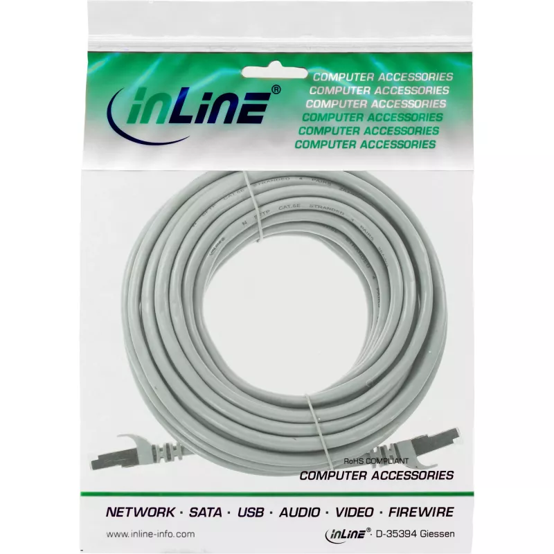 InLine ielāpu vads F/UTP Cat.5e pelēks 10m