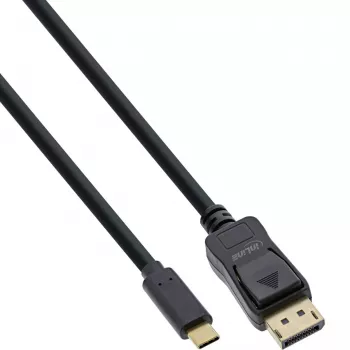 USB displeja kabelis InLine 64121 USB-C vīrišķais–DisplayPort vīrišķais 1 m