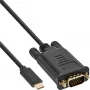 InLine USB displeja kabelis, USB-C vīr. / VGA vīr. (DP alt. režīms), melns, 2 m