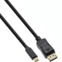 InLine USB displeja kabelis, USB-C vīrišķais uz DisplayPort vīrišķais, 2m