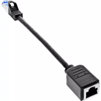 InLine komutācijas kabeļa pagarinātājs, RJ45 aizsargs, S/FTP (PiMf), Cat.6A, 0,2 m