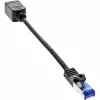 InLine komutācijas kabeļa pagarinātājs, RJ45 aizsargs, S/FTP (PiMf), Cat.6A, 0,2 m