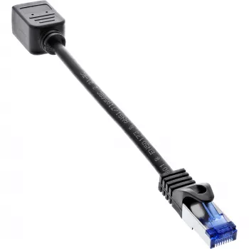 InLine komutācijas kabeļa pagarinātājs, RJ45 aizsargs, S/FTP (PiMf), Cat.6A, 0,2 m