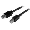 StarTech.com 50 pēdas (15 m) aktīvs USB 2.0 A–B kabelis, garš USB printera kabelis, 1x USB-A (vīr.), 1x USB-B (vīr.) – melns