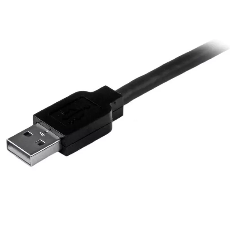 StarTech.com 50 pēdas (15 m) aktīvs USB 2.0 A–B kabelis, garš USB printera kabelis, 1x USB-A (vīr.), 1x USB-B (vīr.) – melns