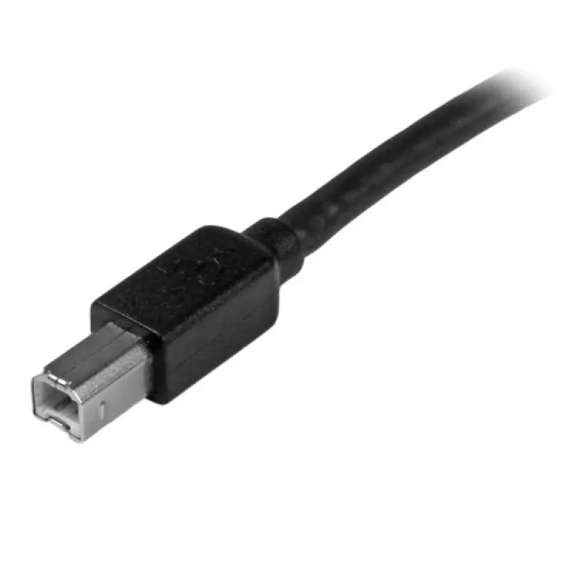 StarTech.com 50 pēdas (15 m) aktīvs USB 2.0 A–B kabelis, garš USB printera kabelis, 1x USB-A (vīr.), 1x USB-B (vīr.) – melns