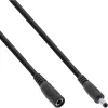 InLine līdzstrāvas pagarinātāja kabelis, līdzstrāvas spraudnis vīrišķais/sievišķais 4.0x1.7mm, melns, 3 m