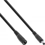 InLine līdzstrāvas pagarinātājs, līdzstrāvas spraudnis vīrišķais/sievišķais 4,0x1,7mm, melns, 5m