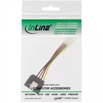 InLine SATA strāvas adaptera kabelis 3,5 collas / 15 kontaktu SATA ar fiksatoru 0,15 m