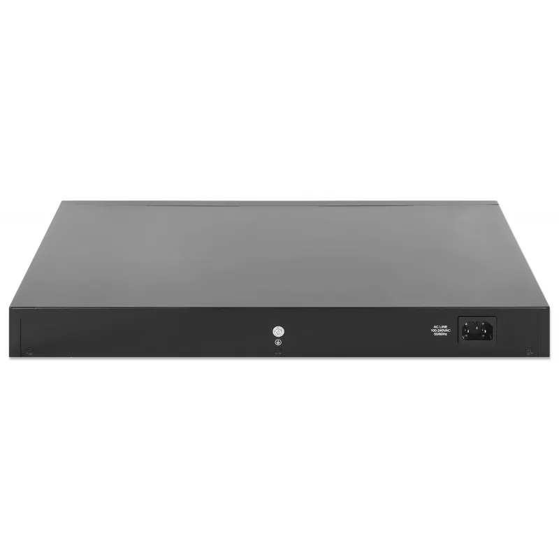 Intellinet 48-portu gigabitu Ethernet PoE+ 2+ slāņa pārvaldāms komutators ar sešiem 10G SFP+ augšupsaites portiem, atbilst IEEE 802.3at/af (PoE+/PoE) standartiem, 450 W PoE jaudas budžets, 2+/3 Lite slānis, 6 x 10G SFP+ atvērtie sloti