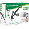 InLine galda stiprinājums ar pacēlumu un USB/audio, 2 monitoriem līdz 81 cm (32 collām), melns
