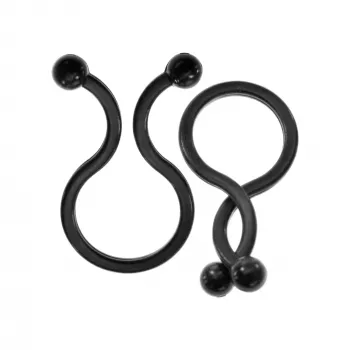 Saišķu saites InLine 26–30 mm melnas, 10 gab. — kabeļu/vadu organizētājs, 30 mm garums