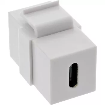 InLine USB 3.1 iespraužamais modulis, USB-C F/F, balts korpuss