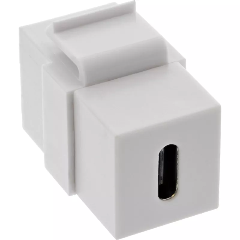 InLine USB 3.1 iespraužamais modulis, USB-C F/F, balts korpuss