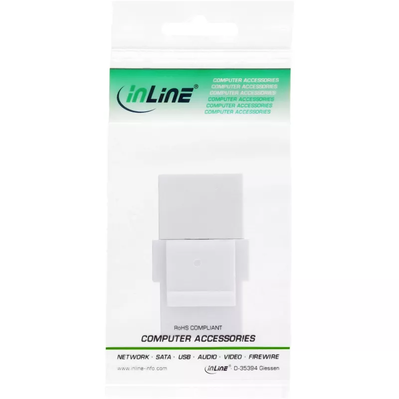 InLine USB 3.1 iespraužamais modulis, USB-C F/F, balts korpuss