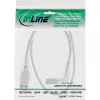InLine USB 2.0 kabelis ar leņķveida A tipa spraudni / B tips, vīrišķais, caurspīdīgs, 1 m