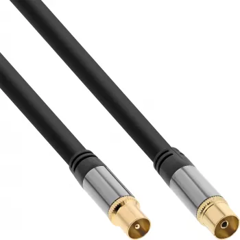 Antenas kabelis InLine Premium 69203P 4x ekranēts >110dB melns 3m